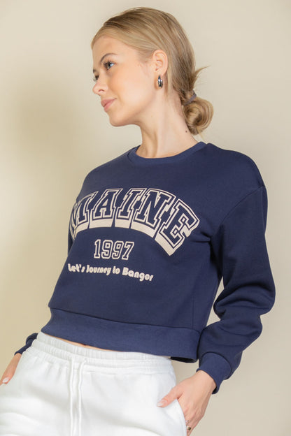 Graphic Drop Shoulder Sweatshirt - Capella Apparel