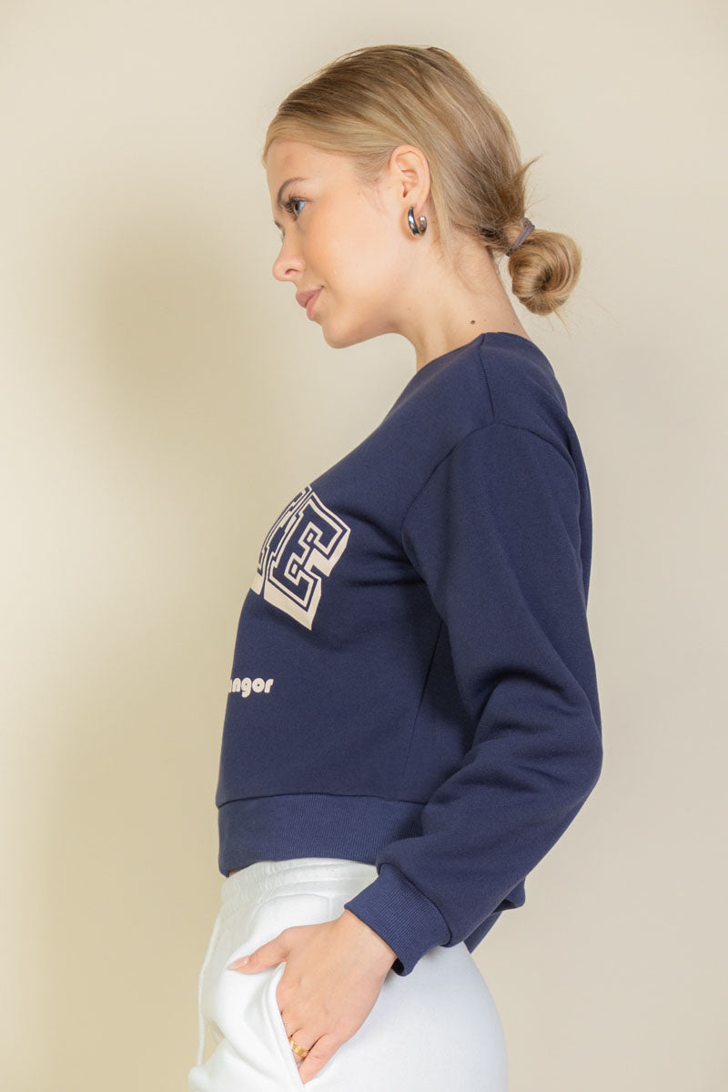 Graphic Drop Shoulder Sweatshirt - Capella Apparel