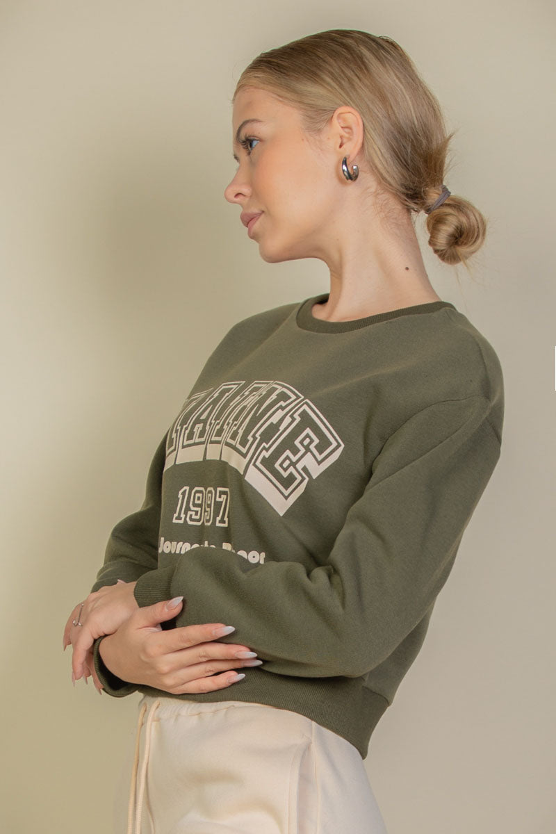 Graphic Drop Shoulder Sweatshirt - Capella Apparel