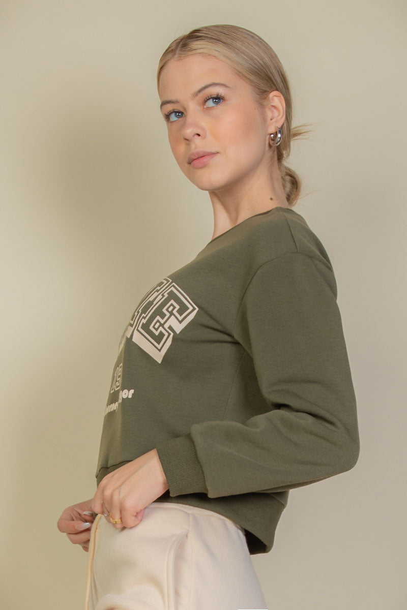 Graphic Drop Shoulder Sweatshirt - Capella Apparel