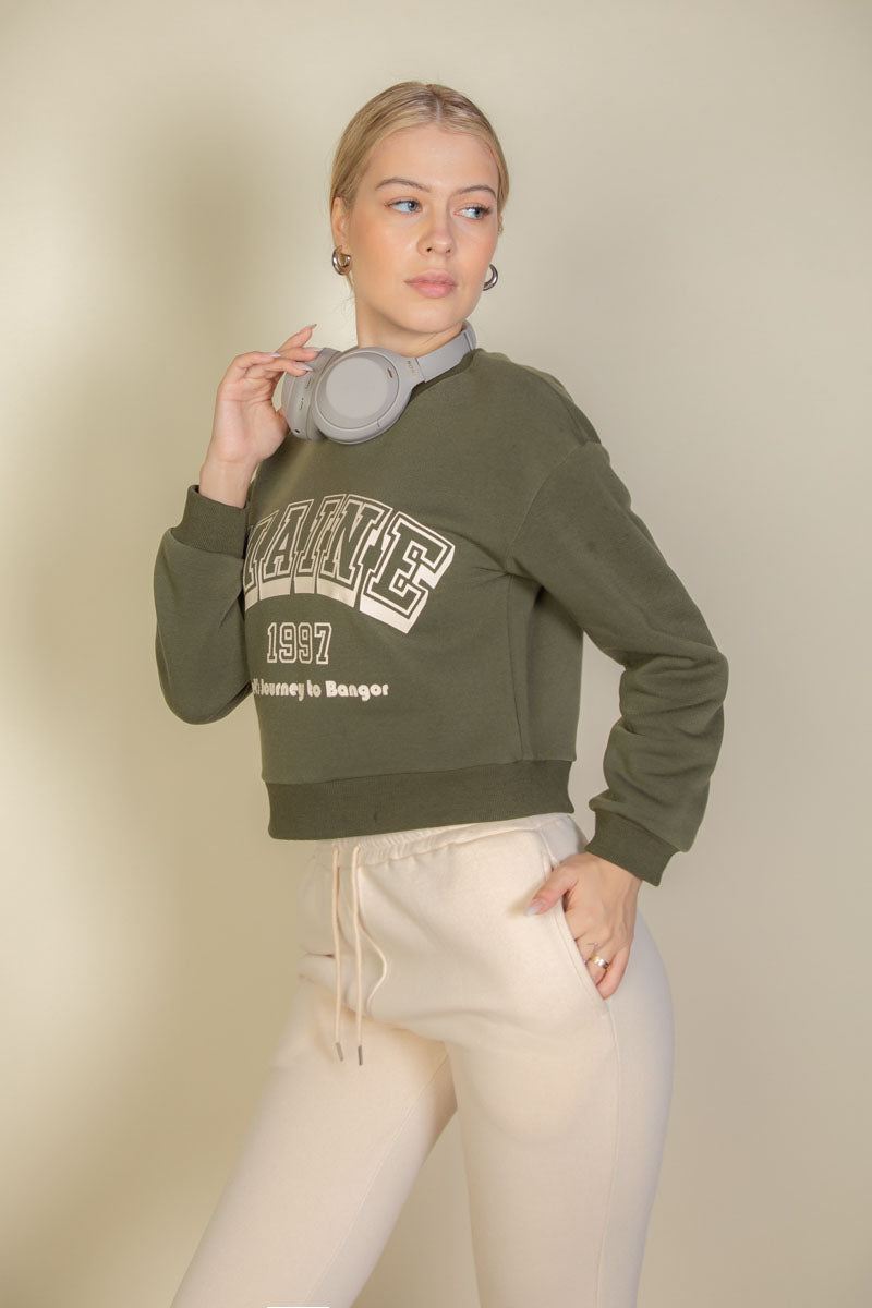 Graphic Drop Shoulder Sweatshirt - Capella Apparel