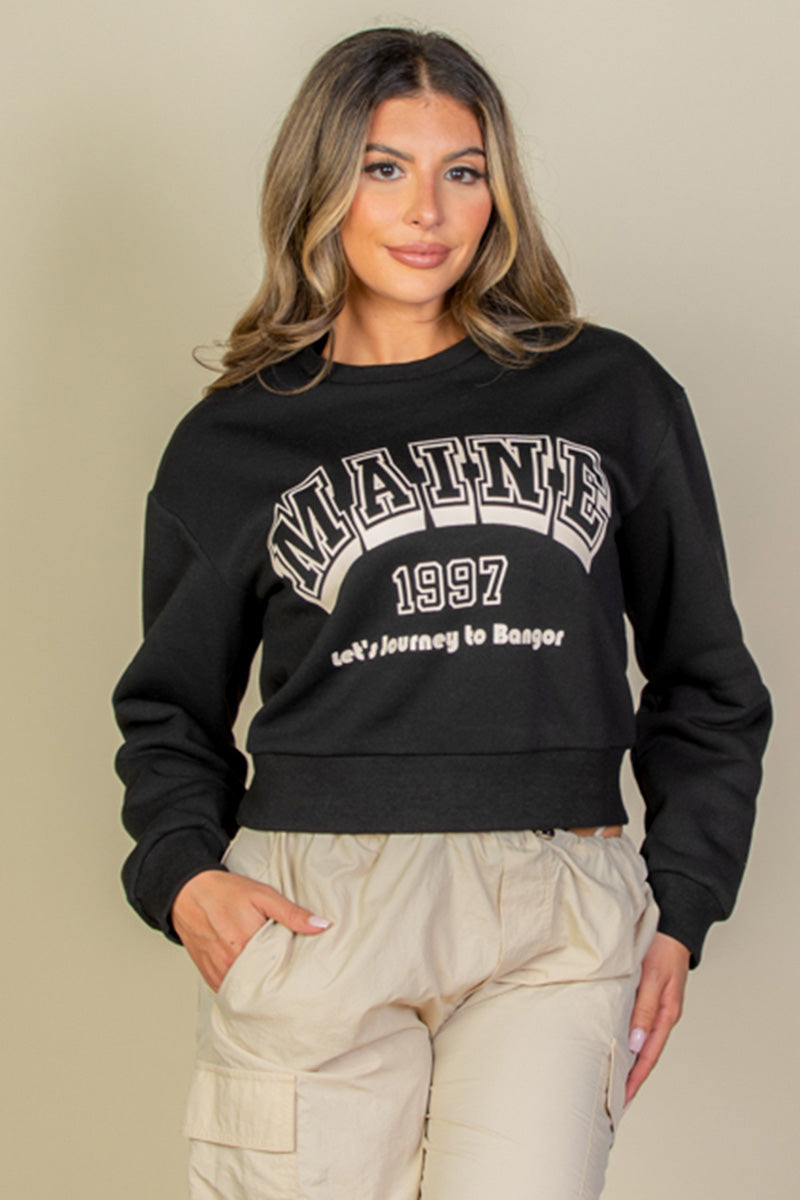 Graphic Drop Shoulder Sweatshirt - Capella Apparel