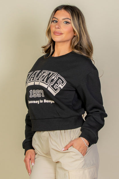 Graphic Drop Shoulder Sweatshirt - Capella Apparel