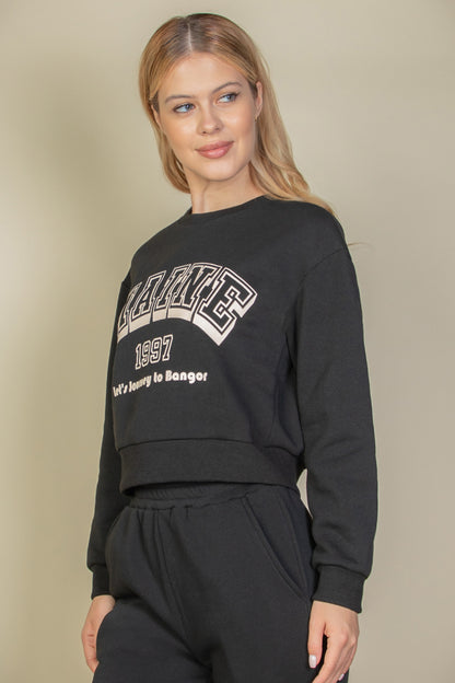 Graphic Drop Shoulder Sweatshirt - Capella Apparel