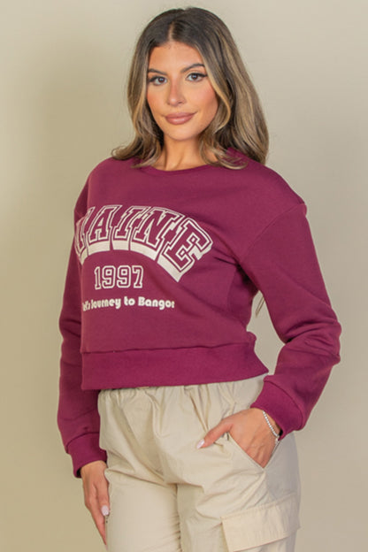 Graphic Drop Shoulder Sweatshirt - Capella Apparel