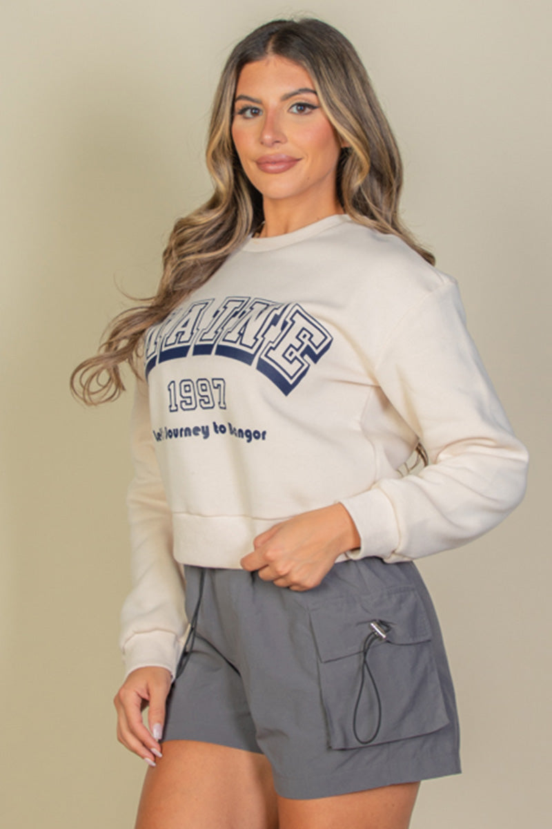 Graphic Drop Shoulder Sweatshirt - Capella Apparel