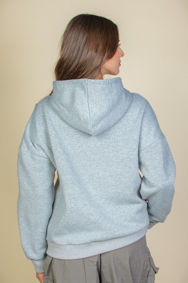 Graphic Kangaroo Pocket Drawstring Hoodie - Capella Apparel