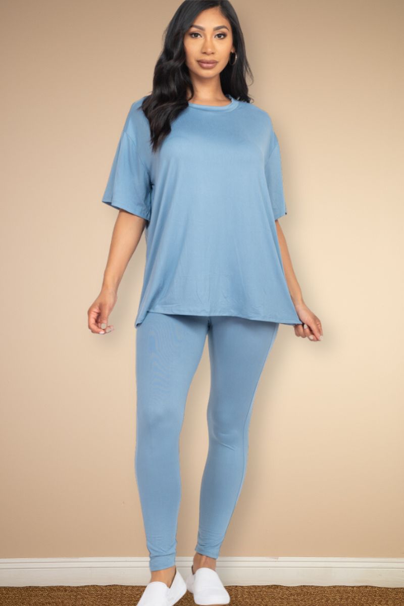 Oversized T-shirt & Leggings Set - Capella Apparel