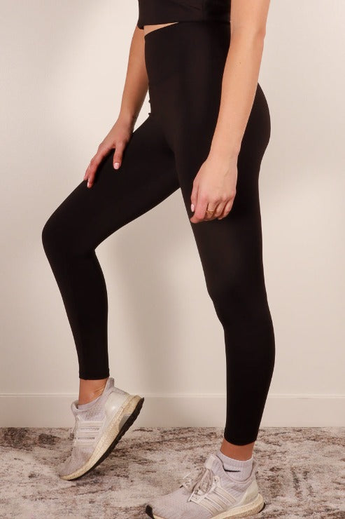 Wide Band Waist Sport Leggings - Capella Apparel