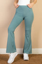 High Waist Side Pocket Flare Leggings - Capella Apparel