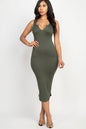 Split Neck Tank Midi Dress (CAPELLA) - Capella Apparel