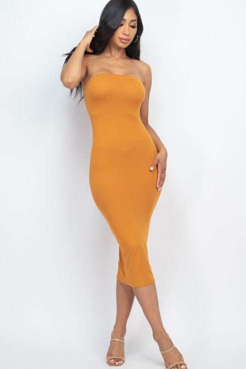 Tube Bodycon Midi Dress - Wholesale Capella Apparel