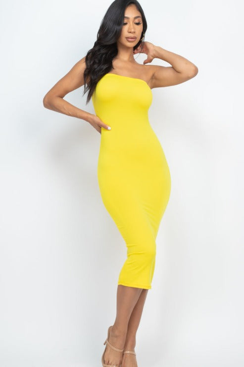 Tube Bodycon Midi Dress - Wholesale Capella Apparel