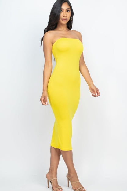 Tube Bodycon Midi Dress - Wholesale Capella Apparel