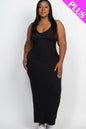 Plus Size Racer Back Maxi Dress - Wholesale Capella Apparel