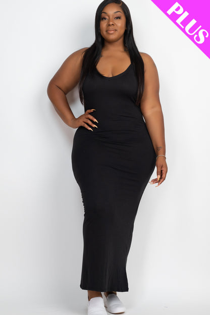 Plus Size Racer Back Maxi Dress - Wholesale Capella Apparel