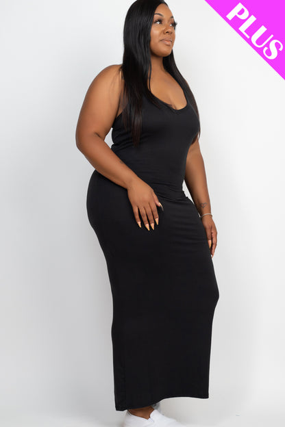 Plus Size Racer Back Maxi Dress - Wholesale Capella Apparel