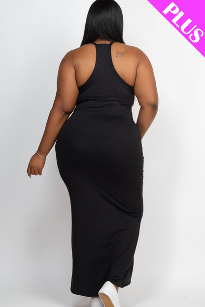 Plus Size Racer Back Maxi Dress - Wholesale Capella Apparel