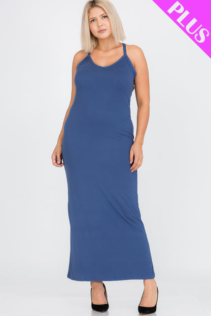 Plus Size Racer Back Maxi Dress - Wholesale Capella Apparel