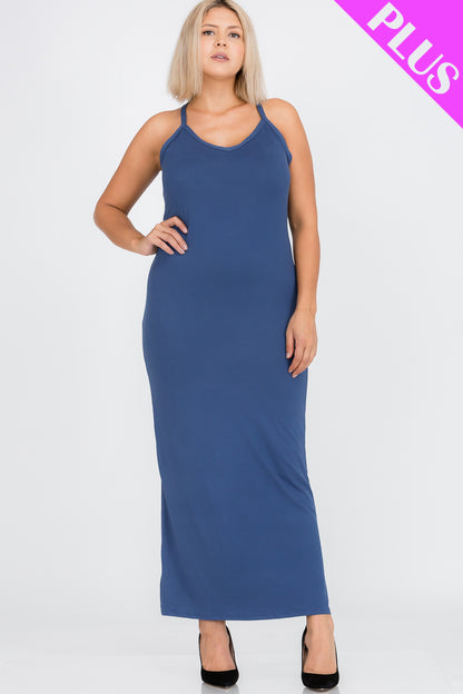 Plus Size Racer Back Maxi Dress - Wholesale Capella Apparel