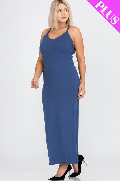 Plus Size Racer Back Maxi Dress - Wholesale Capella Apparel