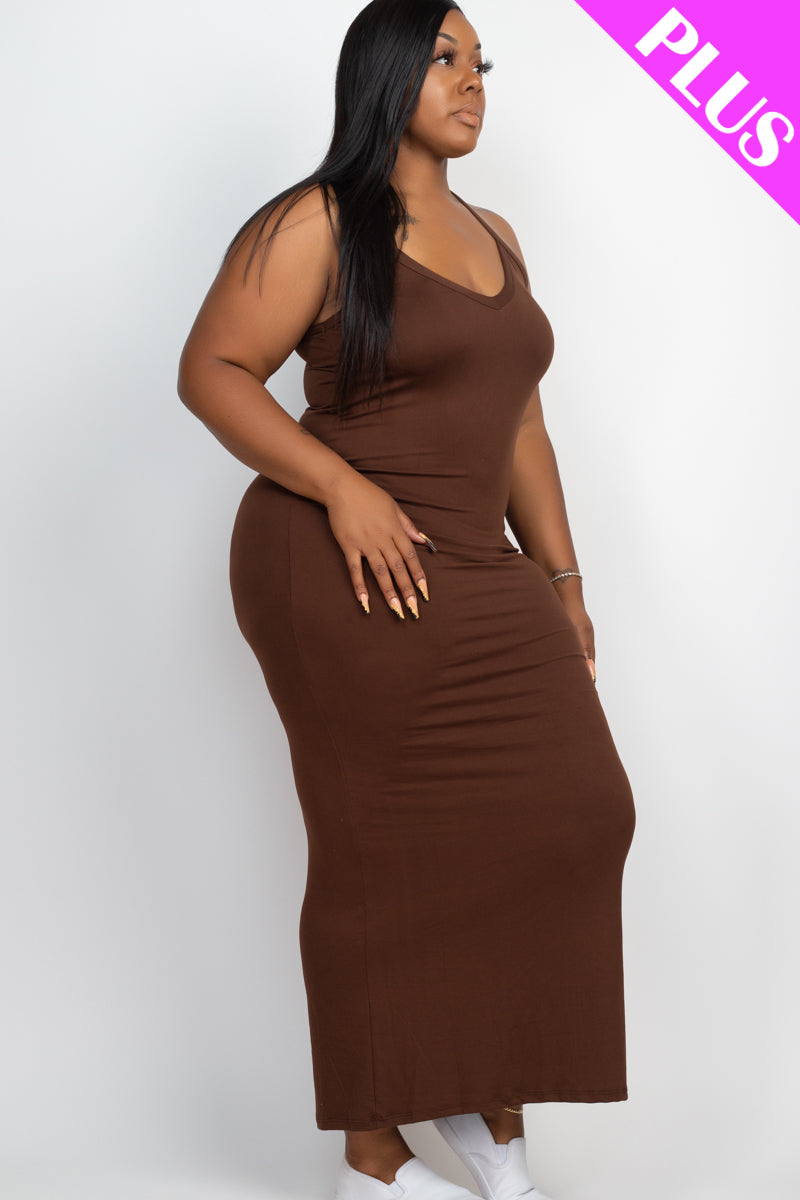 Plus Size Racer Back Maxi Dress - Wholesale Capella Apparel