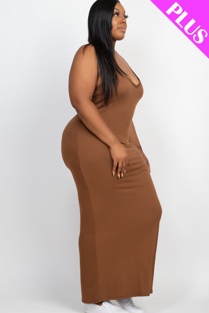 Plus Size Racer Back Maxi Dress - Wholesale Capella Apparel