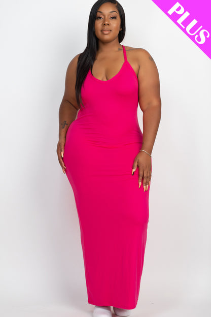 Plus Size Racer Back Maxi Dress - Wholesale Capella Apparel