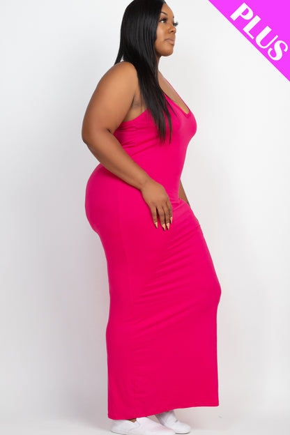 Plus Size Racer Back Maxi Dress - Wholesale Capella Apparel