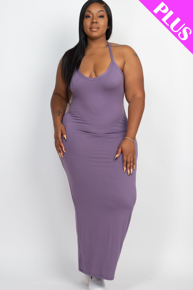 Plus Size Racer Back Maxi Dress - Wholesale Capella Apparel