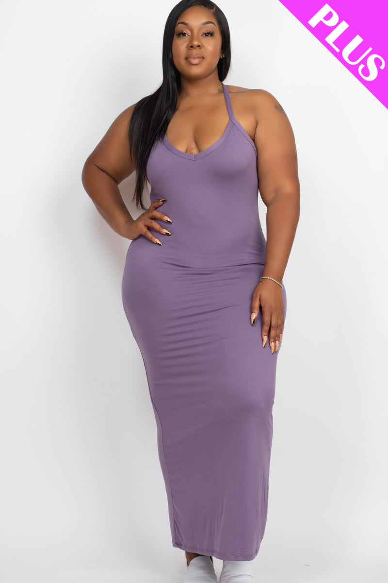 Plus Size Racer Back Maxi Dress - Wholesale Capella Apparel