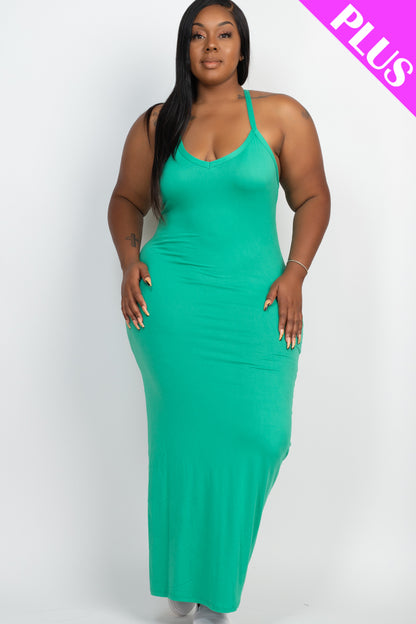 Plus Size Racer Back Maxi Dress - Wholesale Capella Apparel