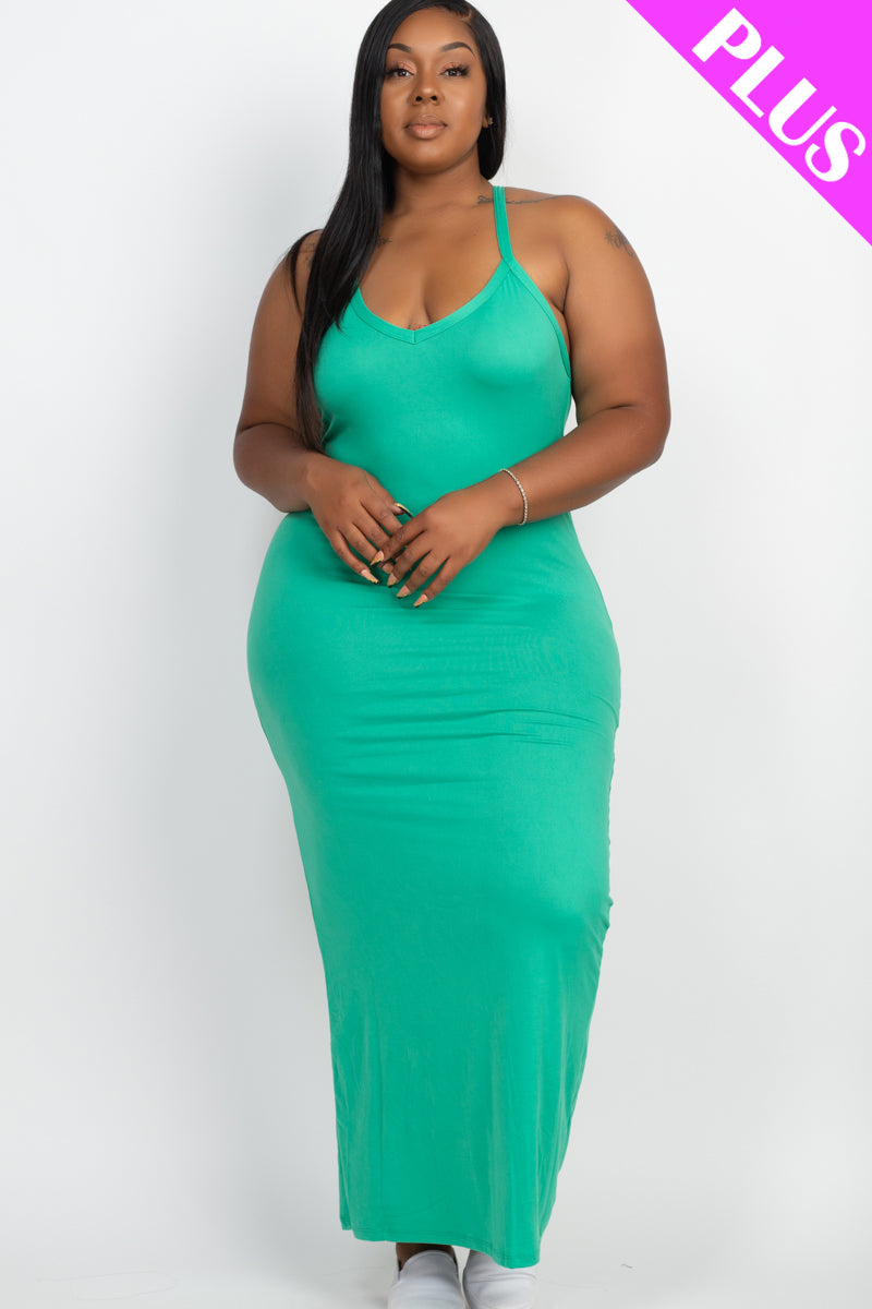 Plus Size Racer Back Maxi Dress - Wholesale Capella Apparel