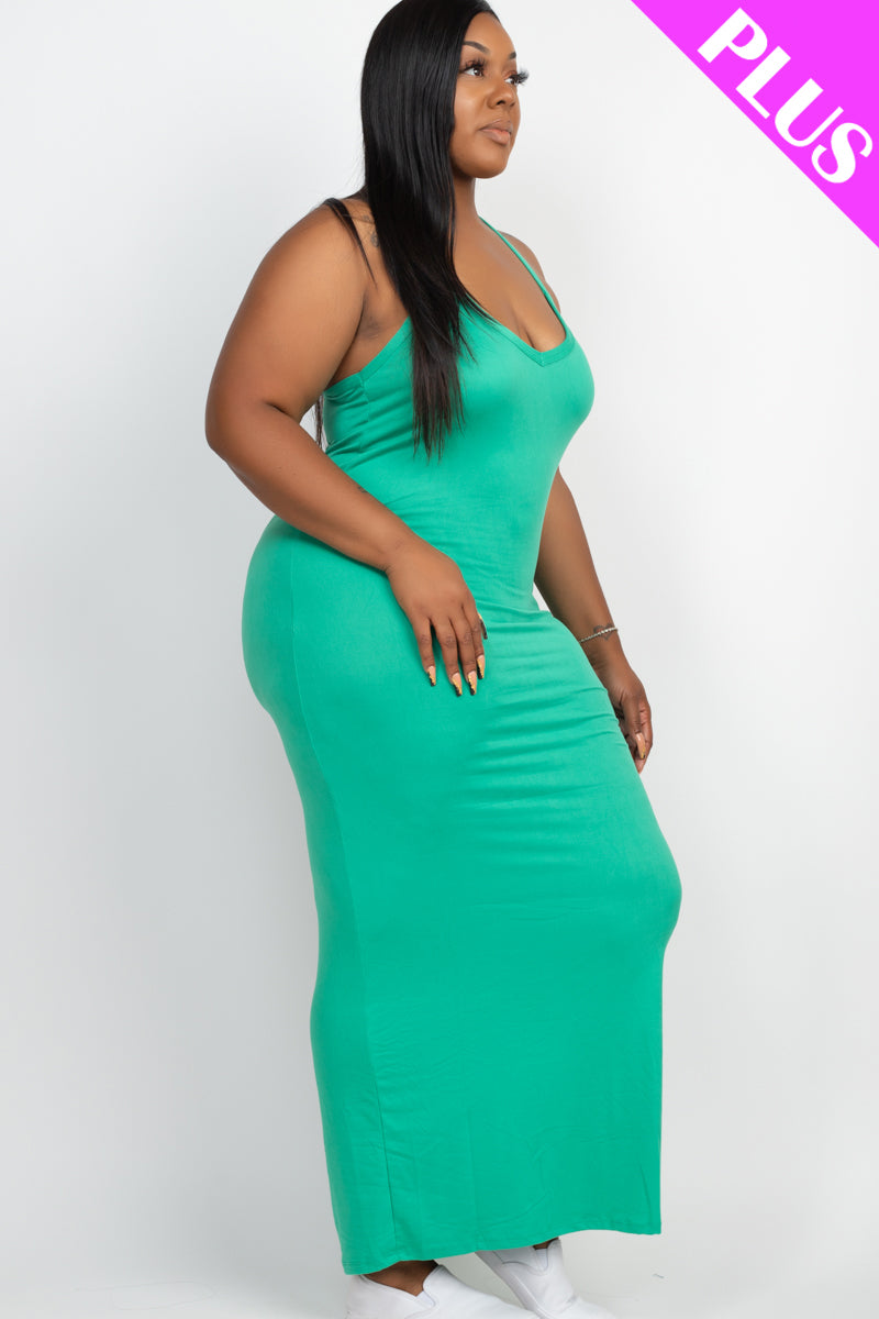 Plus Size Racer Back Maxi Dress - Wholesale Capella Apparel