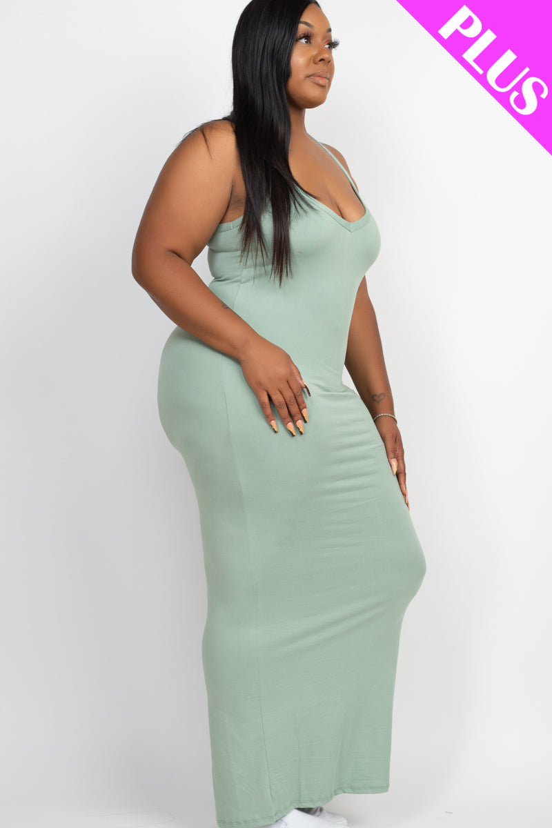 Plus Size Racer Back Maxi Dress - Wholesale Capella Apparel