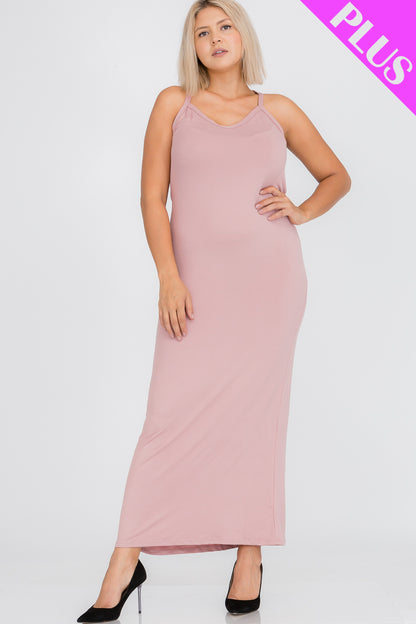 Plus Size Racer Back Maxi Dress - Wholesale Capella Apparel