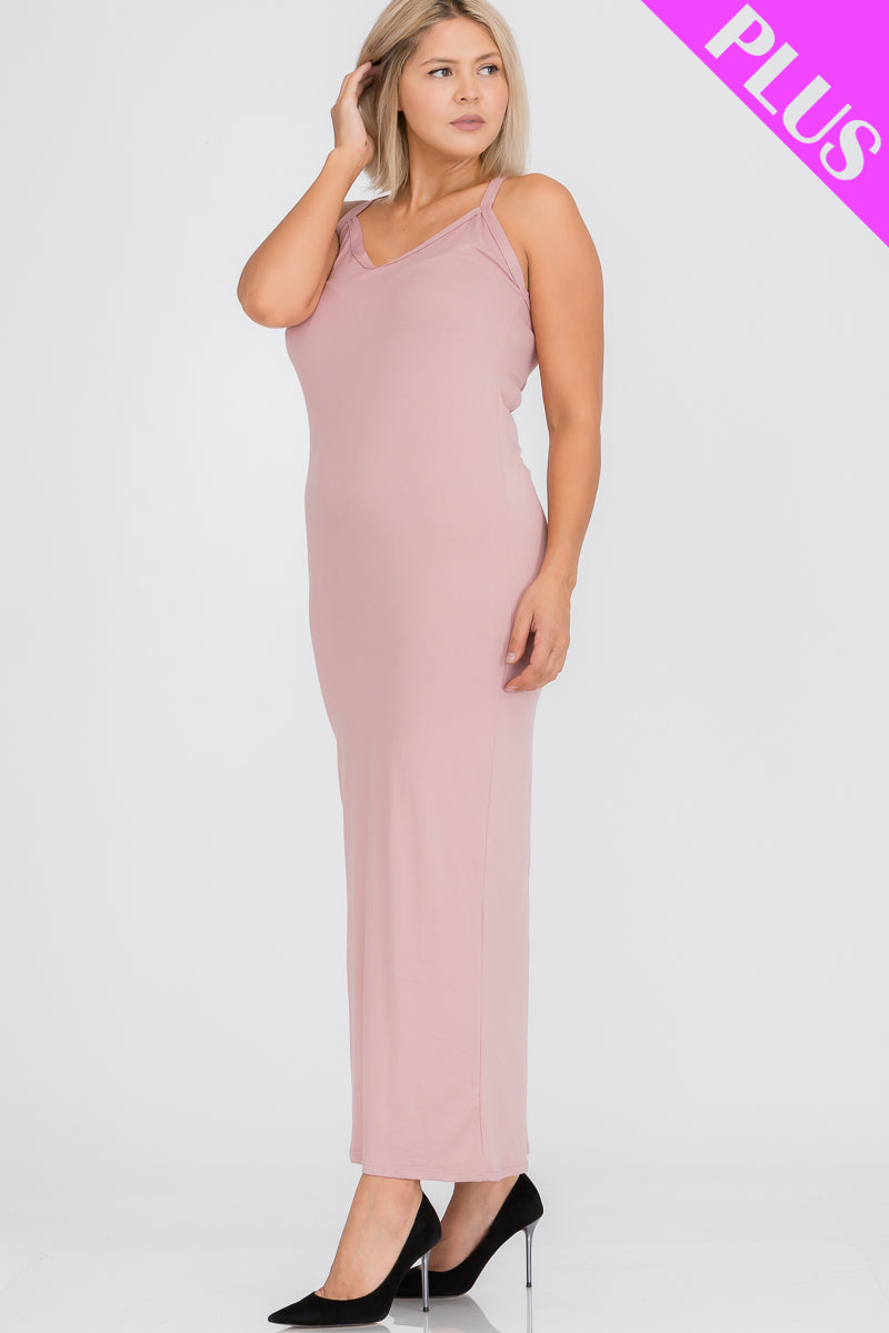 Plus Size Racer Back Maxi Dress - Wholesale Capella Apparel