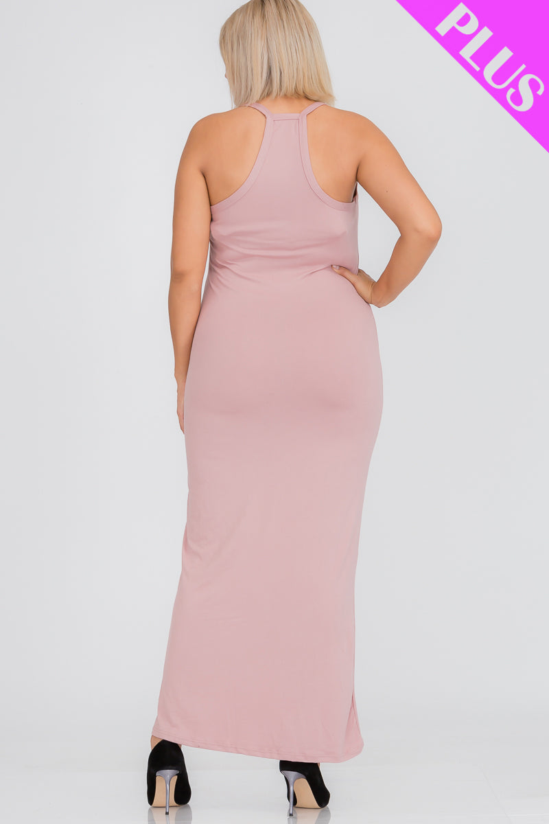 Plus Size Racer Back Maxi Dress - Wholesale Capella Apparel