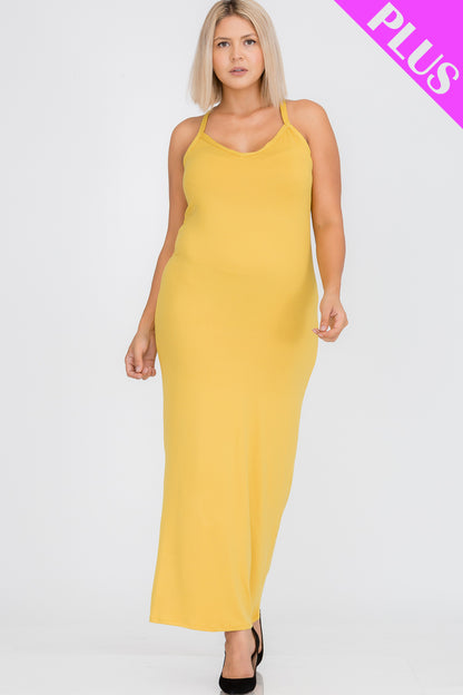 Plus Size Racer Back Maxi Dress - Wholesale Capella Apparel