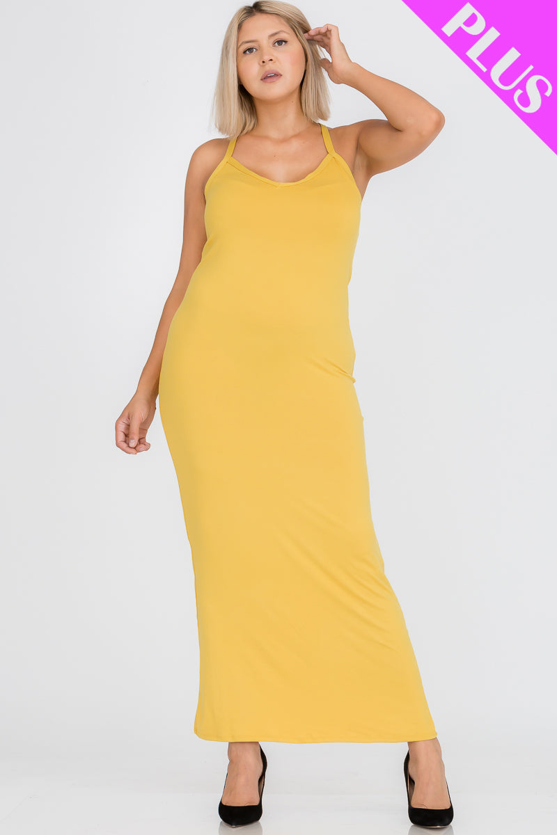 Plus Size Racer Back Maxi Dress - Wholesale Capella Apparel