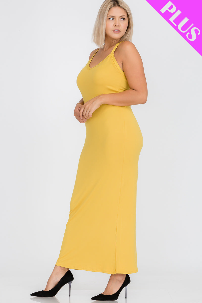 Plus Size Racer Back Maxi Dress - Wholesale Capella Apparel