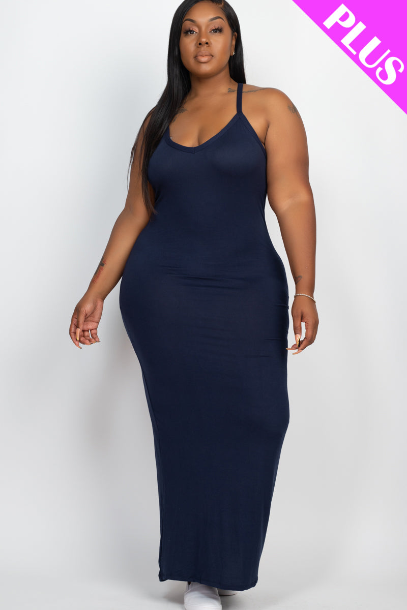 Plus Size Racer Back Maxi Dress - Wholesale Capella Apparel