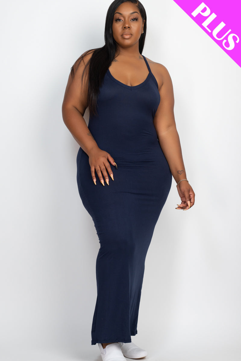 Plus Size Racer Back Maxi Dress - Wholesale Capella Apparel