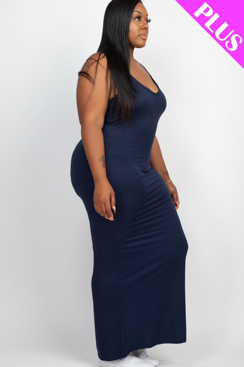 Plus Size Racer Back Maxi Dress - Wholesale Capella Apparel