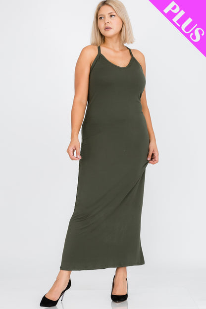 Plus Size Racer Back Maxi Dress - Wholesale Capella Apparel