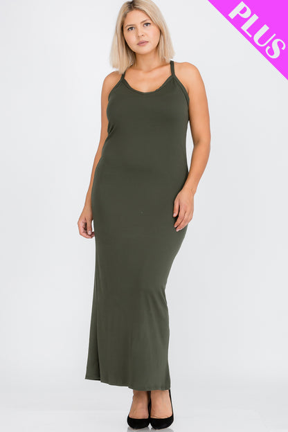 Plus Size Racer Back Maxi Dress - Wholesale Capella Apparel