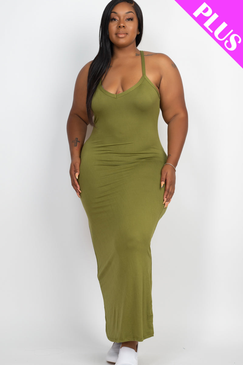 Plus Size Racer Back Maxi Dress - Wholesale Capella Apparel