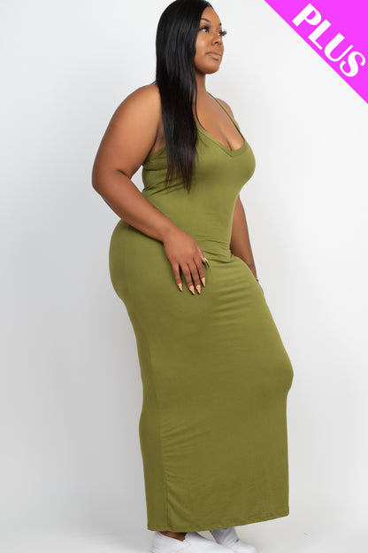 Plus Size Racer Back Maxi Dress - Wholesale Capella Apparel