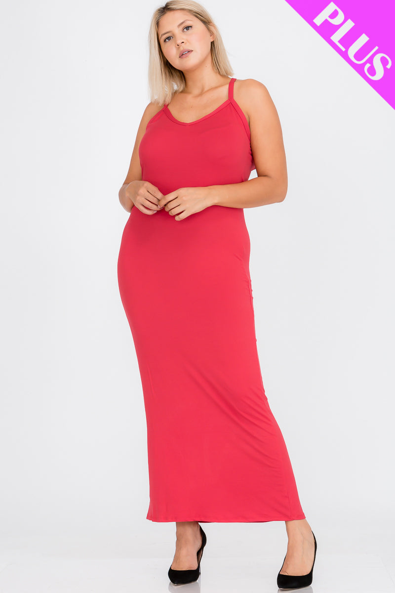 Plus Size Racer Back Maxi Dress - Wholesale Capella Apparel