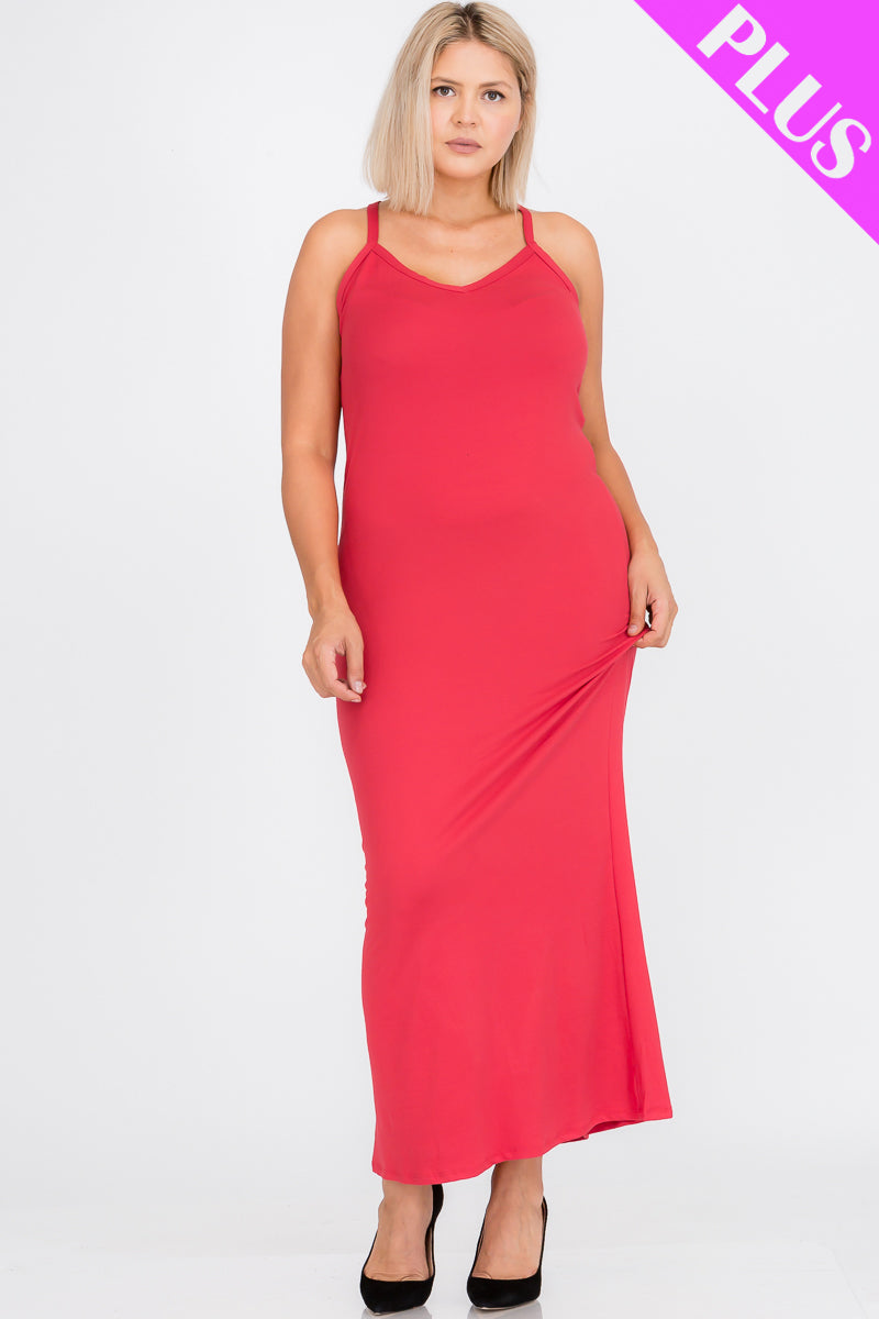 Plus Size Racer Back Maxi Dress - Wholesale Capella Apparel